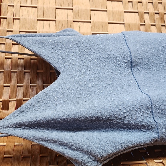 Women's Junior Size, Bodycon Sparkling Blue with Ruched Side Part & Slit Dress - Picture 2 of 11